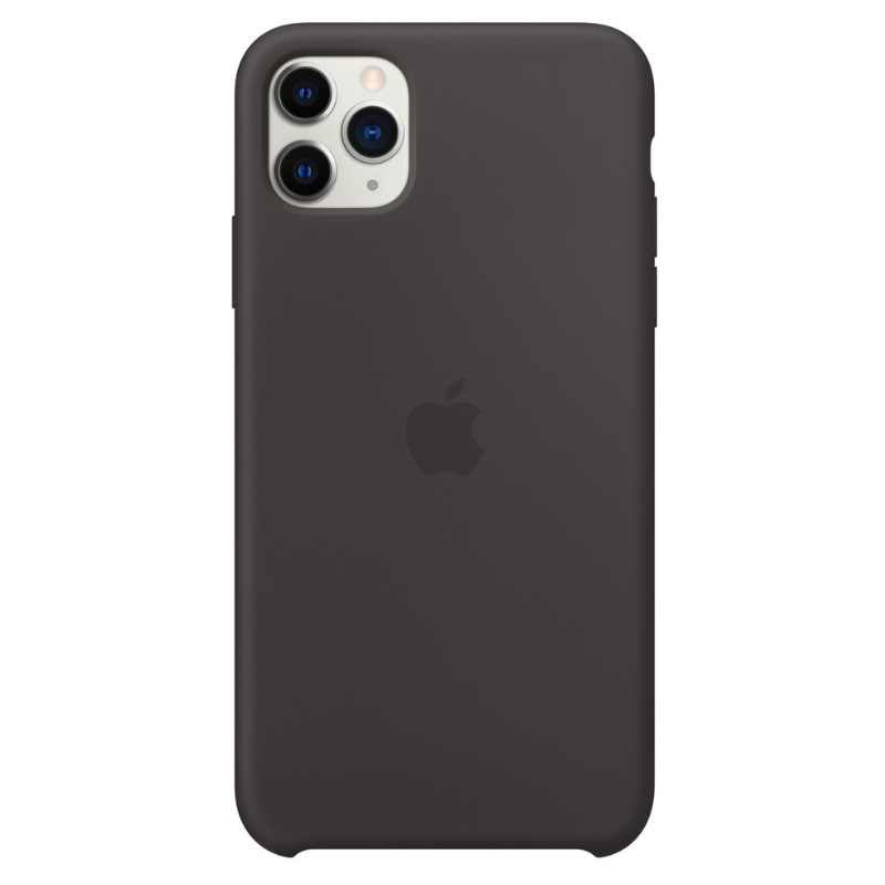 Coque en silicone pour iPhone 11 Pro Max - Noire