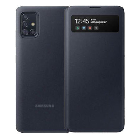 Samsung Galaxy A71 S View Wallet Cover - Black