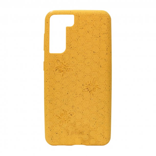Étui de protection écologique compostable pour Samsung Galaxy S21+ 5G Pela Yellow Honey Bee Edition