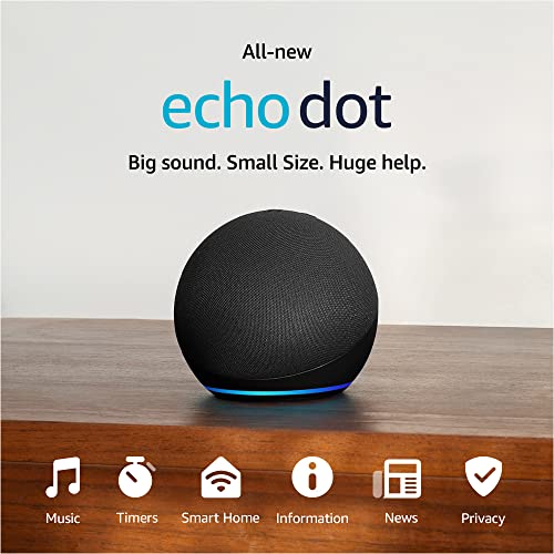 Amazon Echo Dot (5e génération, version 2022) Enceinte intelligente avec Alexa - Gris anthracite
