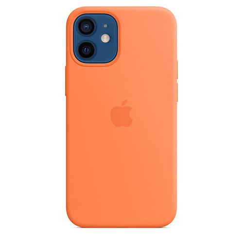 Coque en silicone pour iPhone 12 Mini avec MagSafe - Kumquat