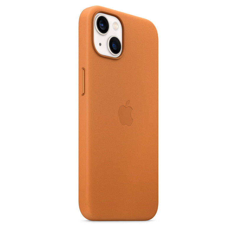 Funda de cuero con MagSafe para Apple iPhone 13 - Marrón dorado