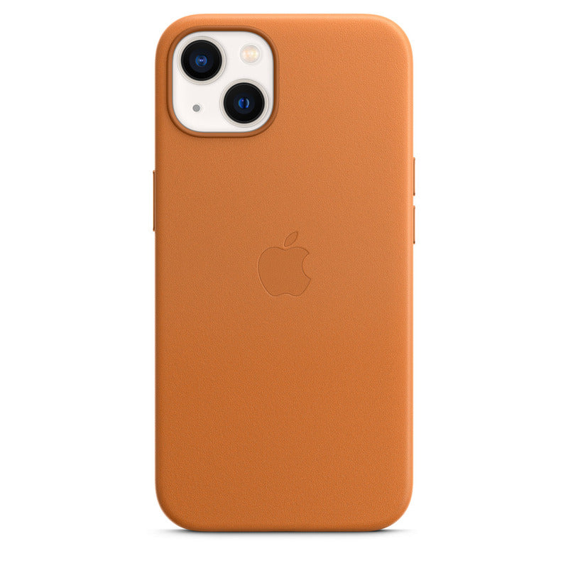 Funda de cuero con MagSafe para Apple iPhone 13 - Marrón dorado
