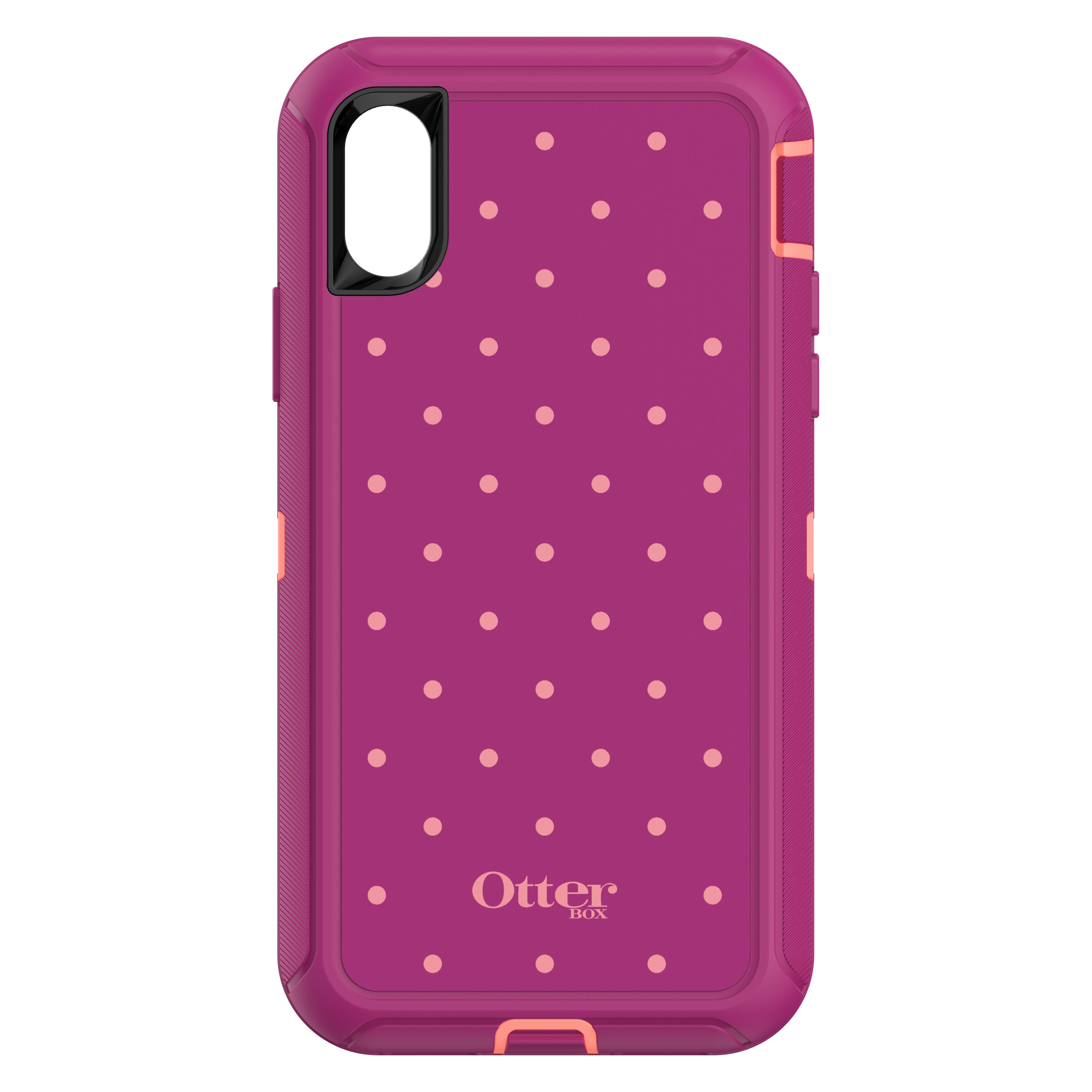 Funda Otterbox Defender Series para iPhone X - Coral Dot