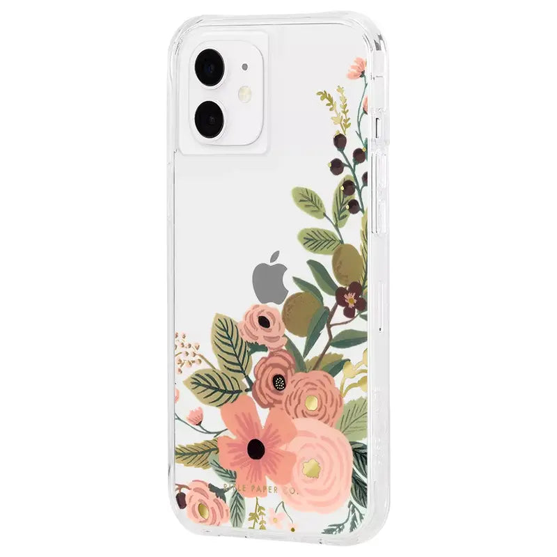 Étui Rifle Paper Co pour Apple iPhone 12 Mini - Vignes florales roses