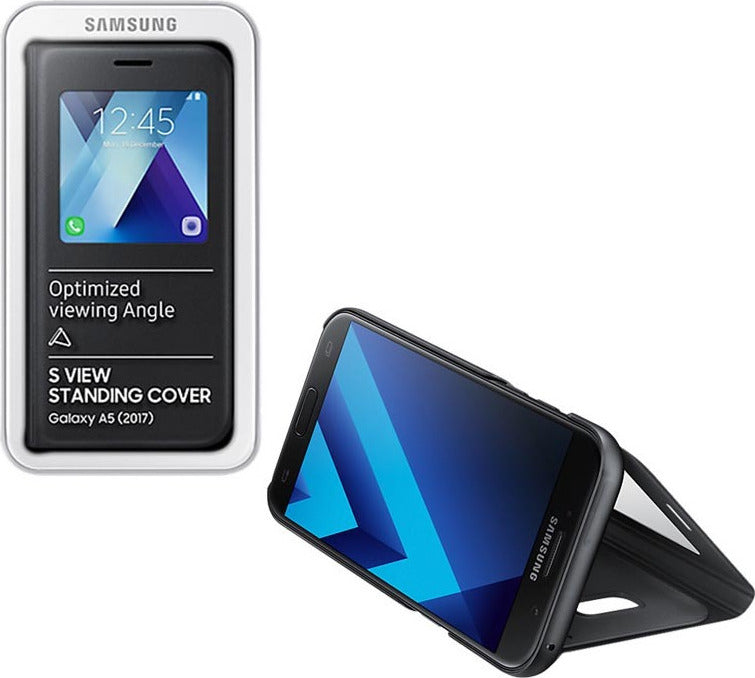 Étui Samsung S-View Standing Cover pour Samsung Galaxy A5 (2017) - Noir