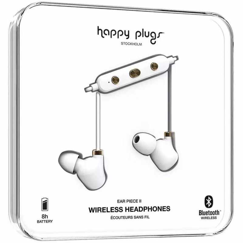 Happy Plugs Ear Piece II Wireless Headphones - White