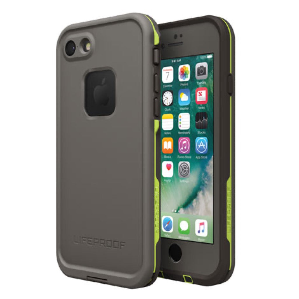 LifeProof FRĒ Case for iPhone 7, 8 & SE - Gray/Lime