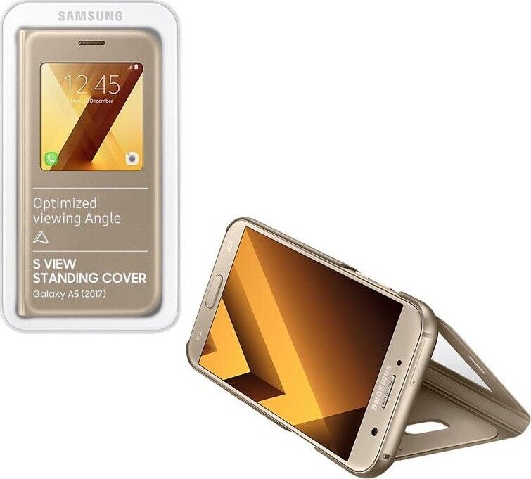 Funda Samsung S-View Standing Cover para Samsung Galaxy A5 (2017) - Oro