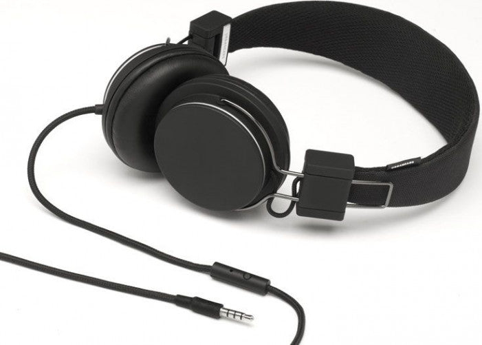 Urbanears plattan on ear wired foldable headphones - Black