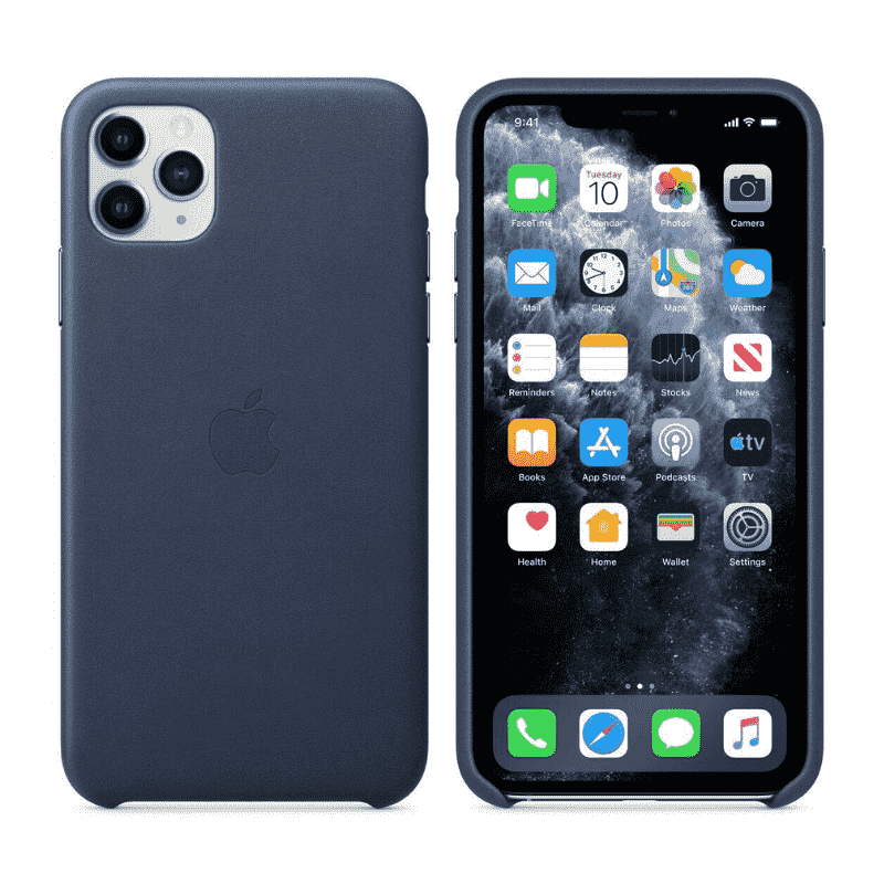 iPhone 11 Pro Max Leather Case- Blue