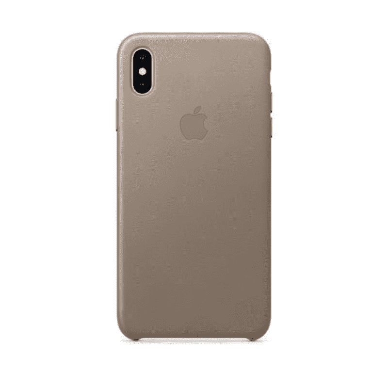 iPhone XS Max Leather Case - Taupe