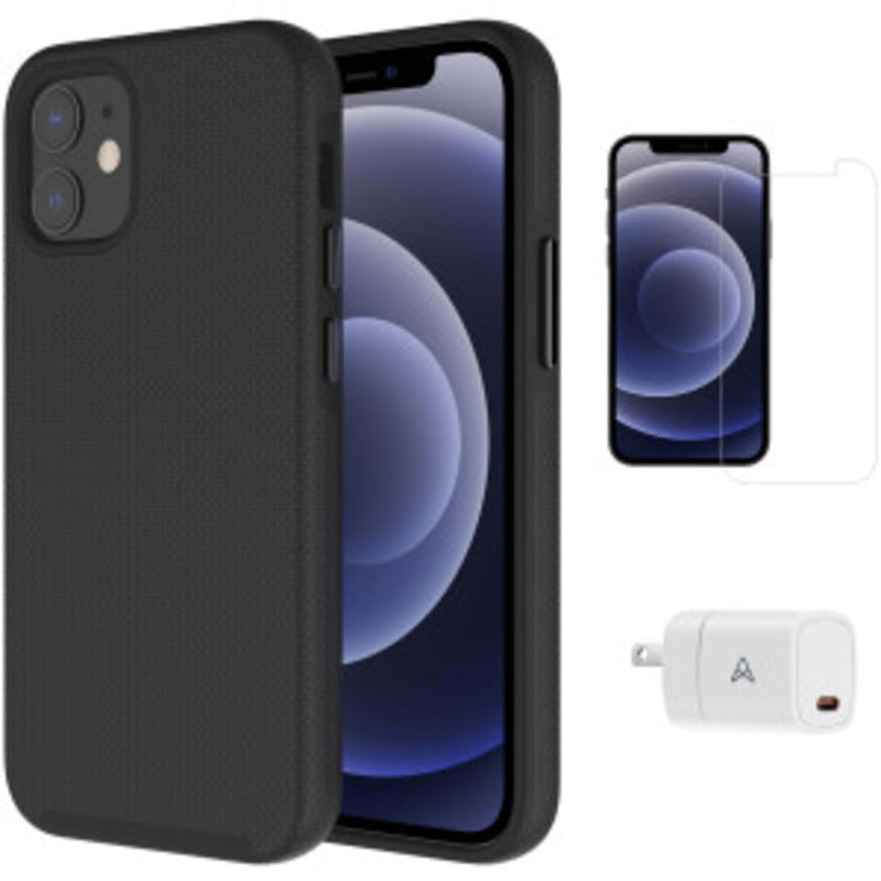 Paquete Apple iPhone 12 Pro Axessorize Essential - Negro