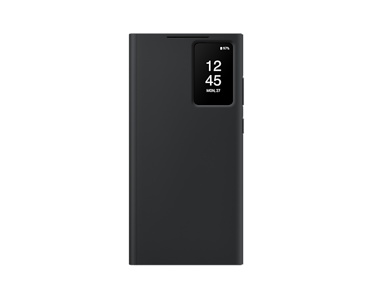 Étui Portefeuille Samsung Galaxy S23 Ultra Smart Clear View - Noir