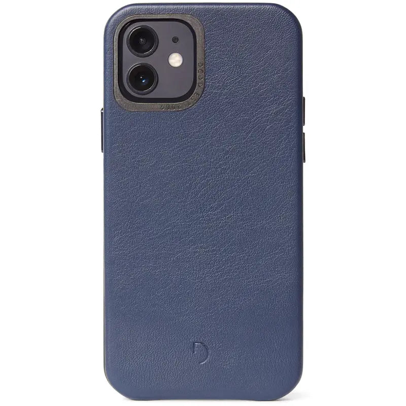 Decoded Leather Back Cover for Apple iPhone 12 Mini - Navy