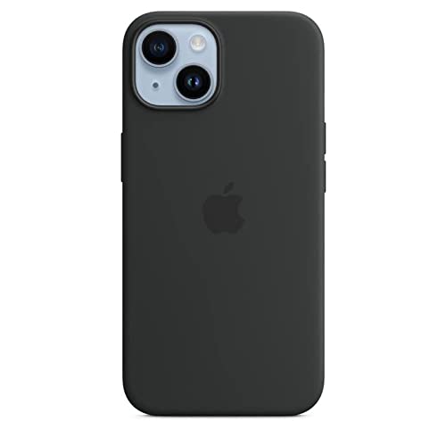 Coque en silicone pour iPhone 14 avec MagSafe - Minuit