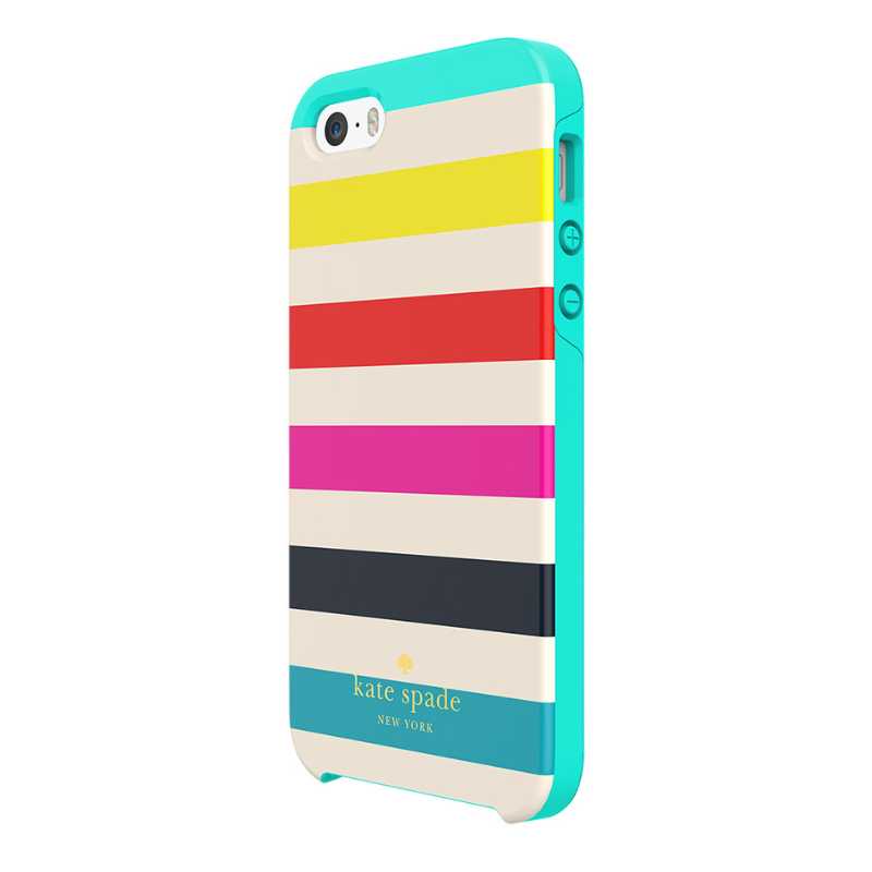 Estuche rígido Kate Spade New York para Apple iPhone 5s - Rayas color caramelo