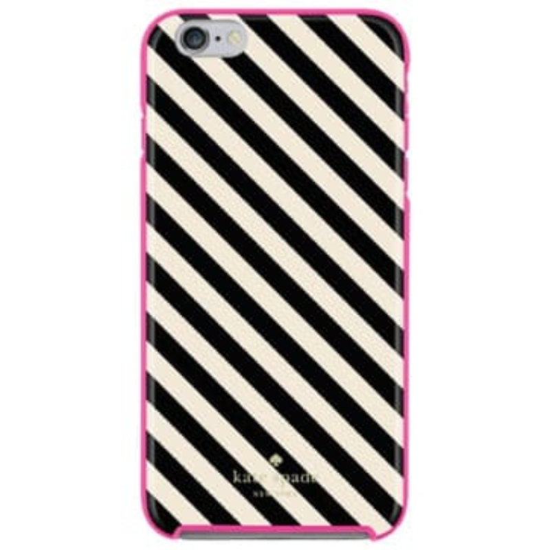 Kate Spade New York Hardshell Case for Apple iPhone 6/6s Plus - Black/White Stripes