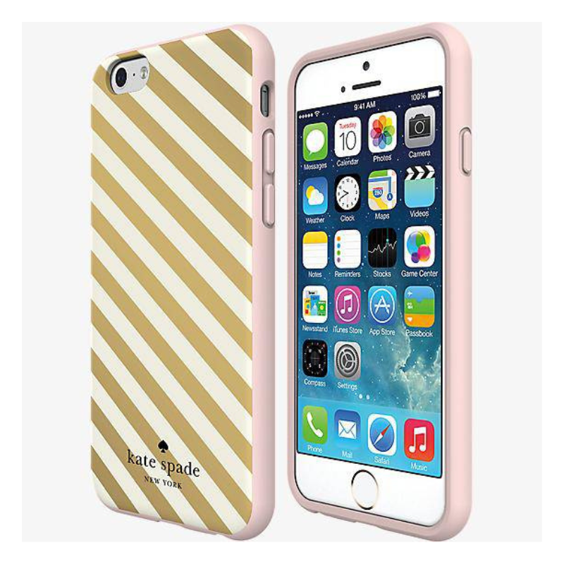 Kate Spade New York Hardshell Case for Apple iPhone 6/6s - Gold Stripes