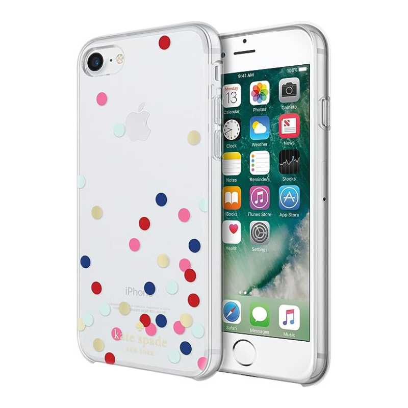Estuche rígido Kate Spade New York para Apple iPhone 6/6s/7/8 - Punto de confeti multicolor
