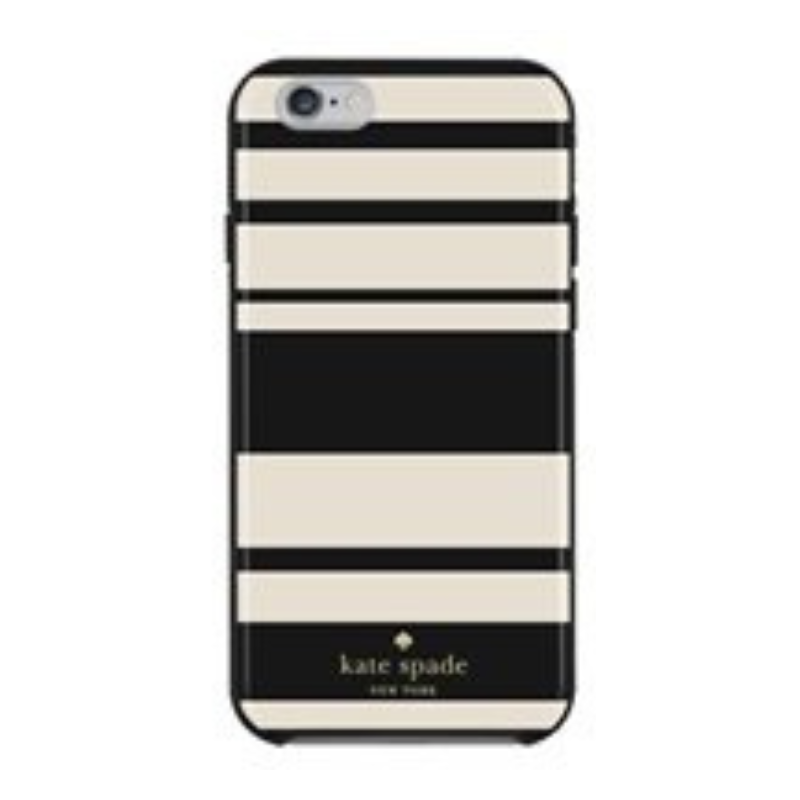 Étui rigide Kate Spade New York pour Apple iPhone 6 - Rayure noire et blanche