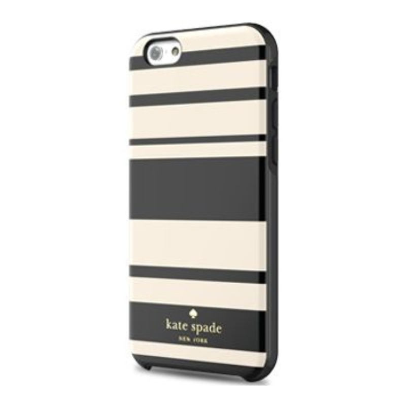 Étui rigide Kate Spade New York pour Apple iPhone 6 - Rayure noire et blanche