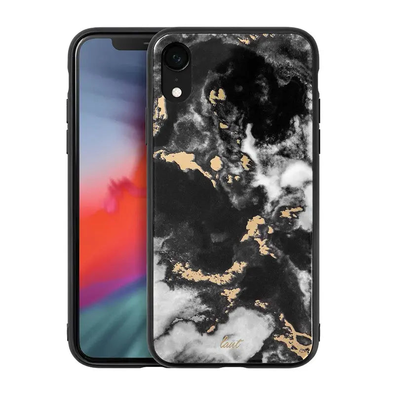 LAUT Mineral Glass Case for Apple iPhone XR - Black