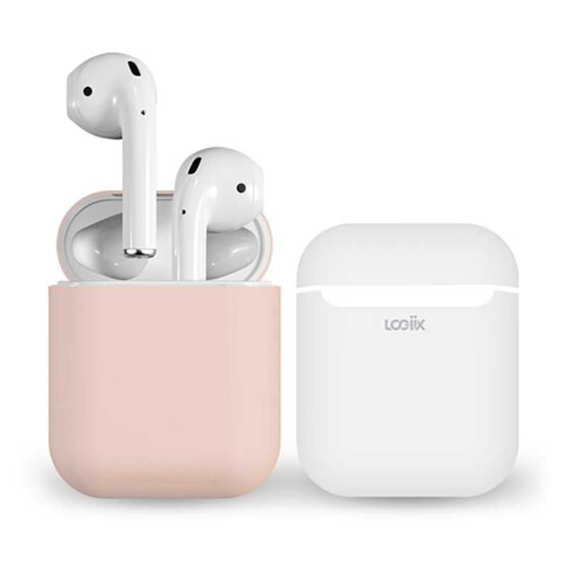 LOGiiX Peels for Apple AirPods 1/2 - Blush & White