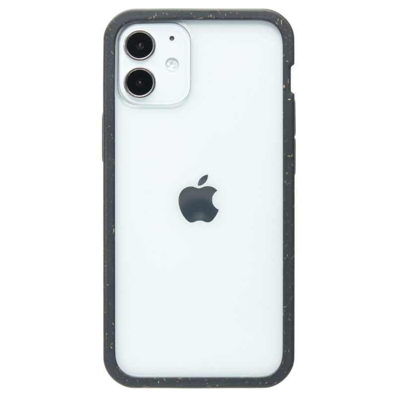Étui compostable Pela pour Apple iPhone 12 Mini - Noir Transparent