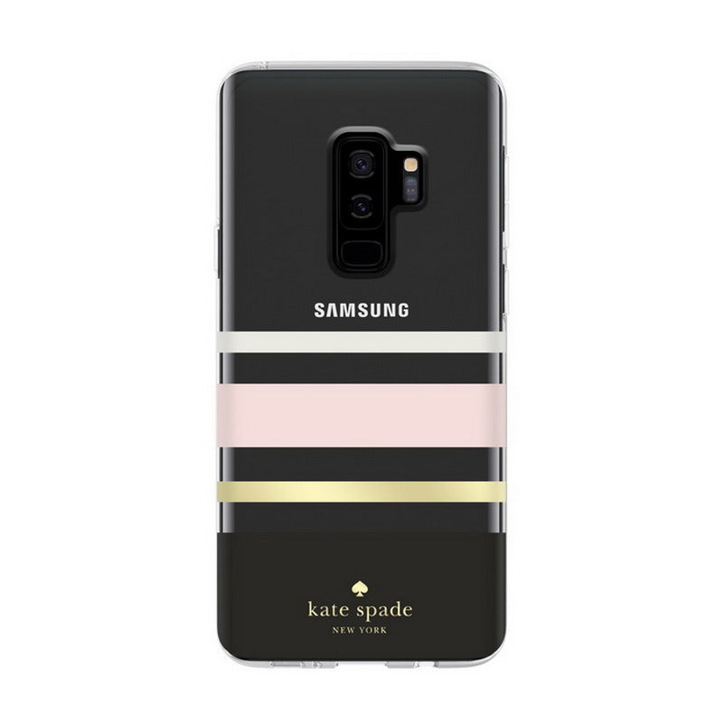 Estuche rígido protector Kate Spade New York para Samsung Galaxy S9+ - Negro/Crema/Dorado