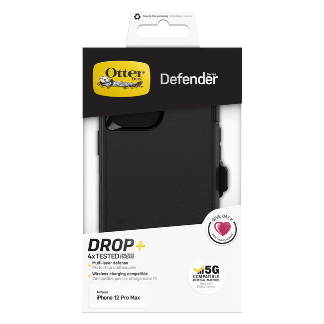 Funda Defender de OtterBox para el iPhone 12 Pro Max - Negro