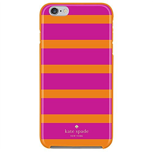 Estuche rígido híbrido Kate Spade para iPhone 6/6sPlus Nip con rayas rosas y naranjas