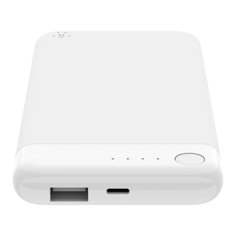 Banque d'alimentation Belkin BOOST CHARGE 10 000 mAh avec connecteur Lightning pour iPhone et iPad - Blanc