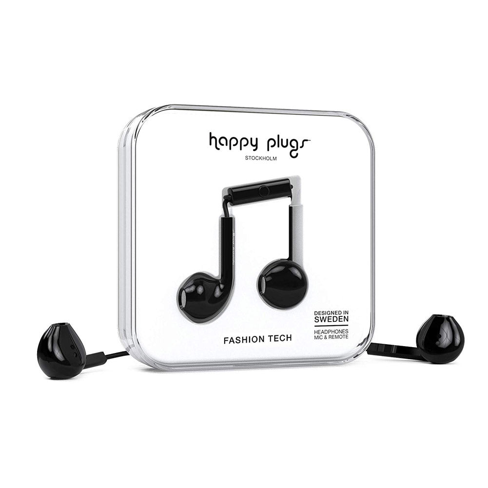 Happy Plugs Earbud plus 7815 Écouteurs intra-auriculaires avec micro et télécommande Noir