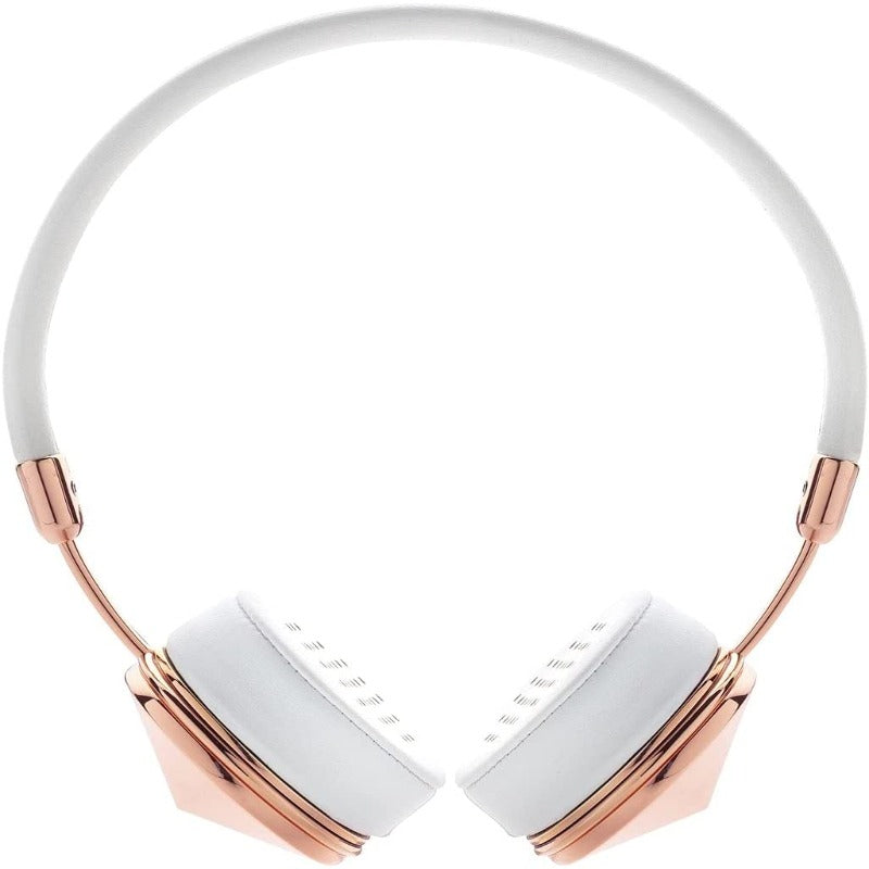 Auriculares con cable Frends Layla en la oreja - Blanco/Oro rosa