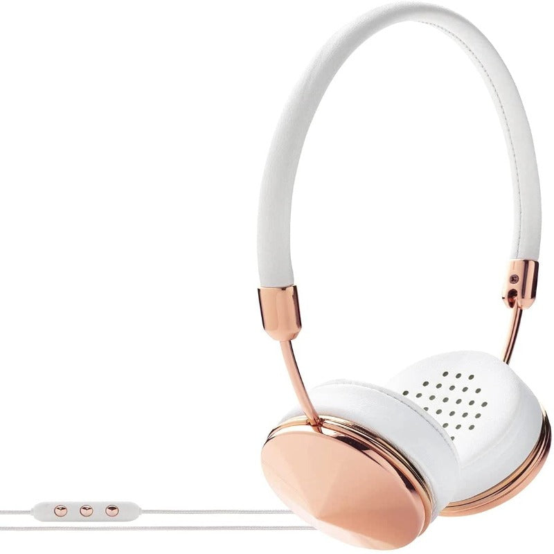 Casque supra-auriculaire filaire Layla de Frends - Blanc/or rose