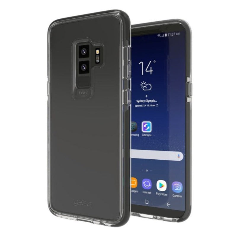 Gear4 Piccadilly Clear Case Protegido por D30 para Samsung Galaxy S9 - Negro
