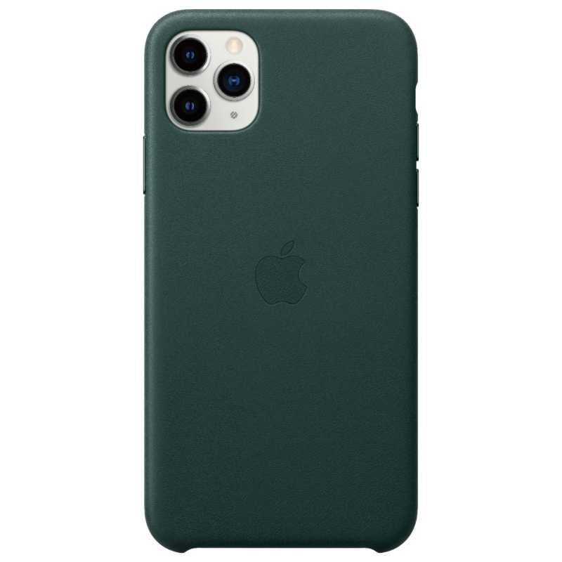 Étui en cuir pour iPhone 11 Pro Max - Vert forêt