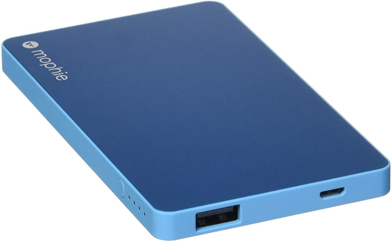 Mini batería externa mophie powerstation para smartphones y tabletas universales (3000 mAh), color azul