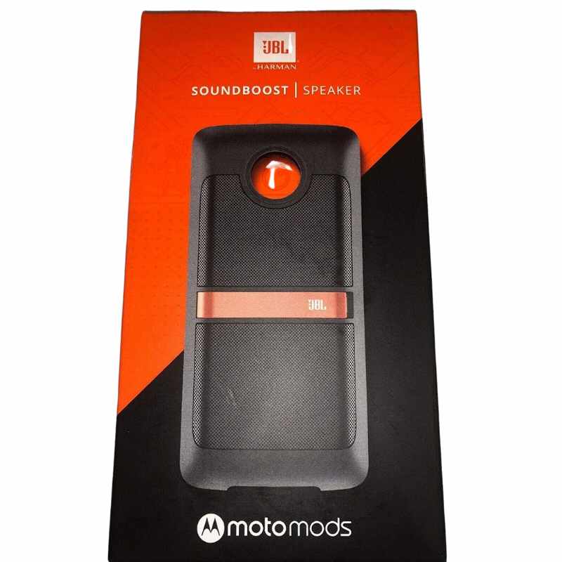 Altavoz JBL SoundBoost Moto Mod - Negro/Naranja