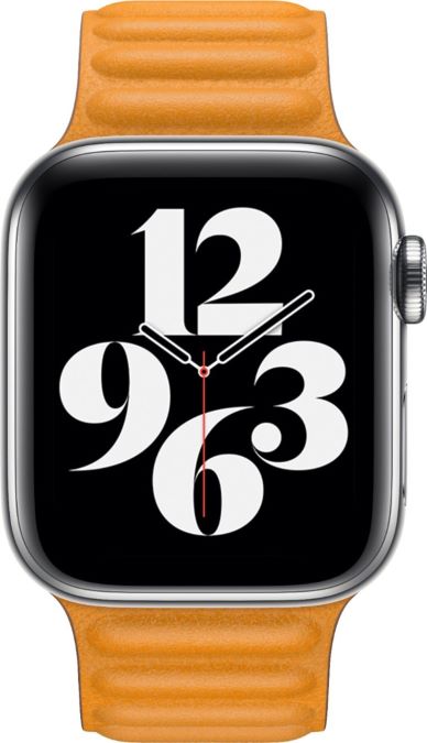 Correa para Apple Watch con eslabones de piel de 40 mm - Amapola de California - M/L