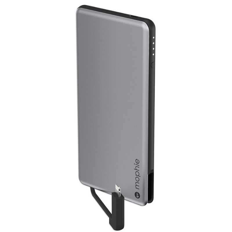 Mophie powerstation Plus Mini External Battery with Built in switch-tip cable (4,000mAh) - Space Gray