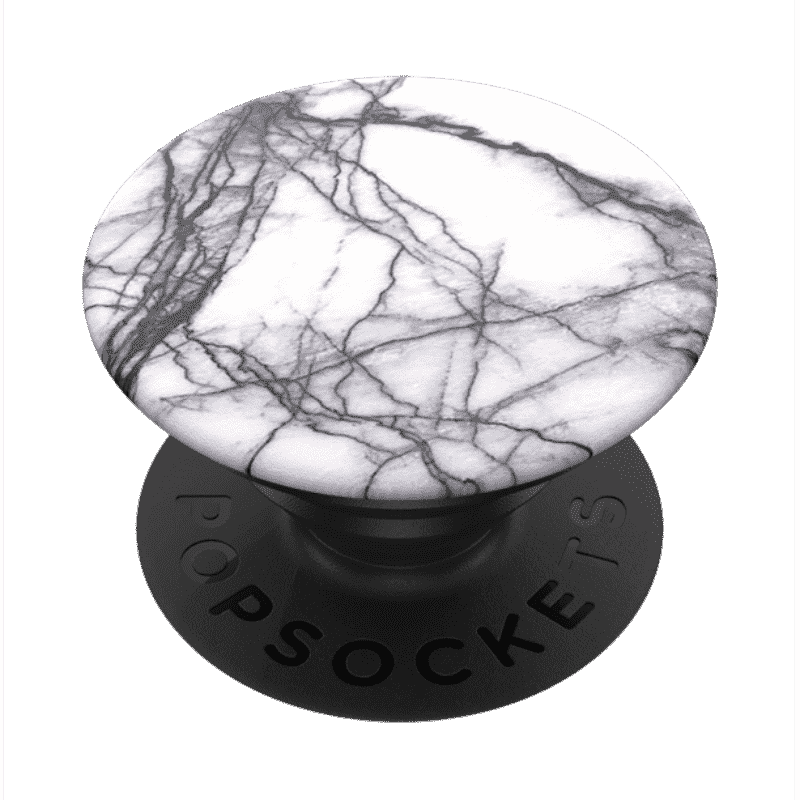 PopSockets PopGrip With Swappable PopTop - Dove White Marble