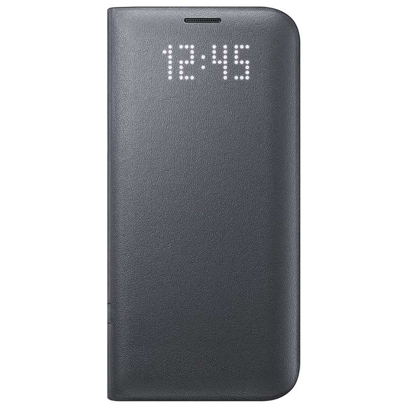 Samsung Galaxy S7 Edge Case LED View Flip Cover - Black