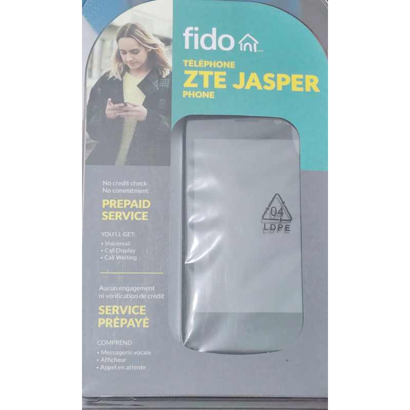 ZTE Jasper Z718T Téléphone intelligent prépayé Fido - Noir