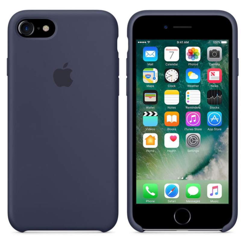 Funda de silicona Apple para iPhone 7/8/SE - Azul medianoche