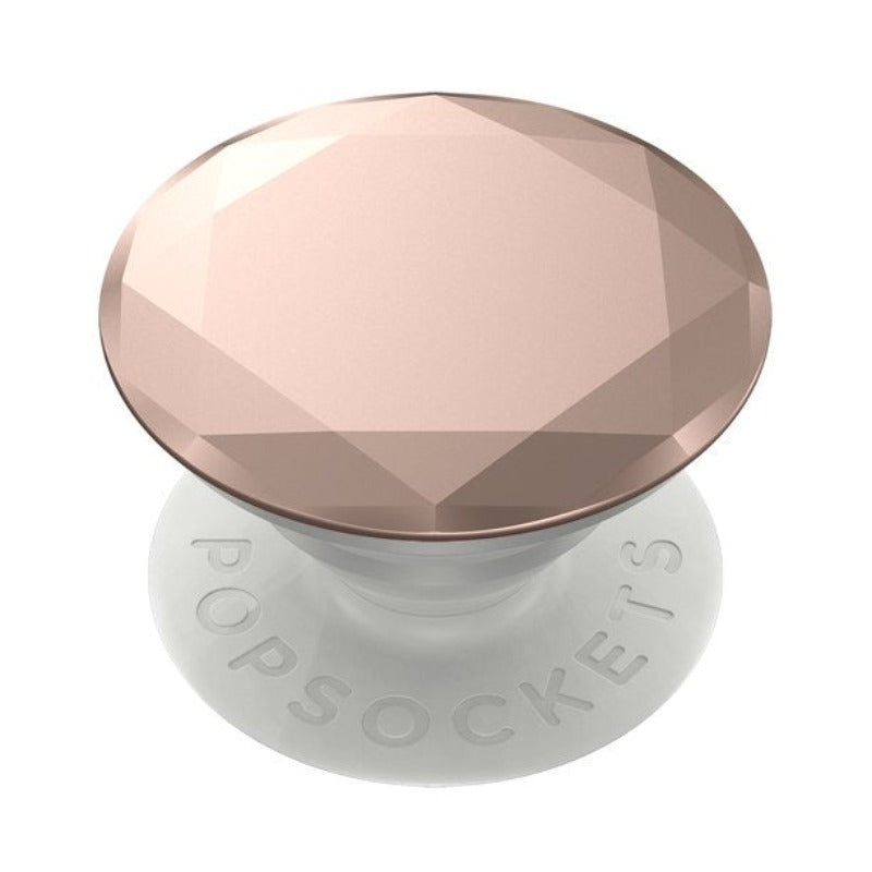 PopSockets PopGrip avec PopTop interchangeable - Diamant métallique or rose