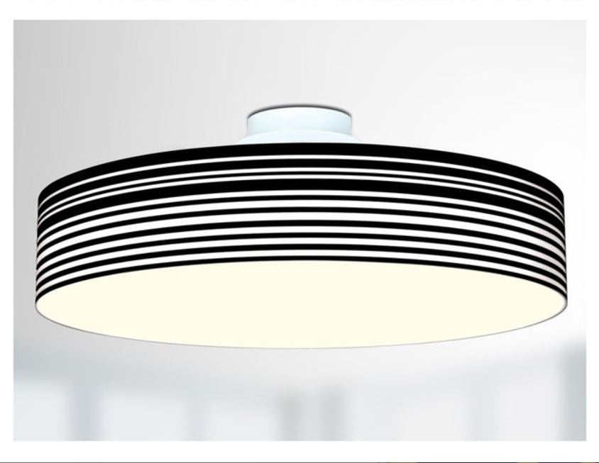 PageOne Lighting Plafonnier Zebra 8,66" x 23,62" - Noir et Blanc