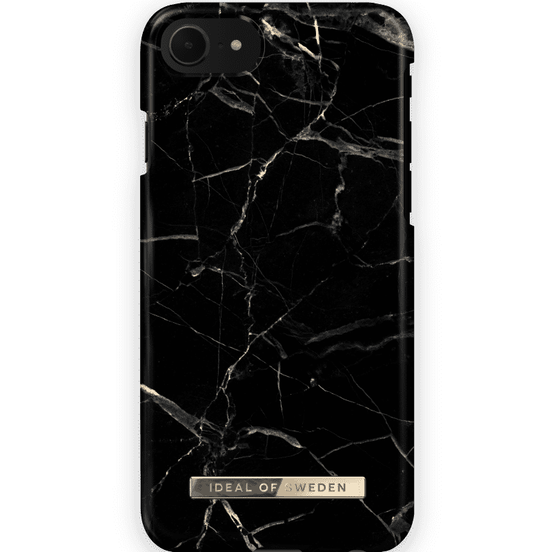 Coque tendance en marbre Ideal of Sweden pour iPhone SE/8/7/6/6s - Marbre noir