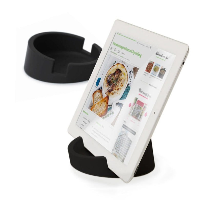 Soporte de cocina de silicona Bosign para iPad/Tablet PC - Negro